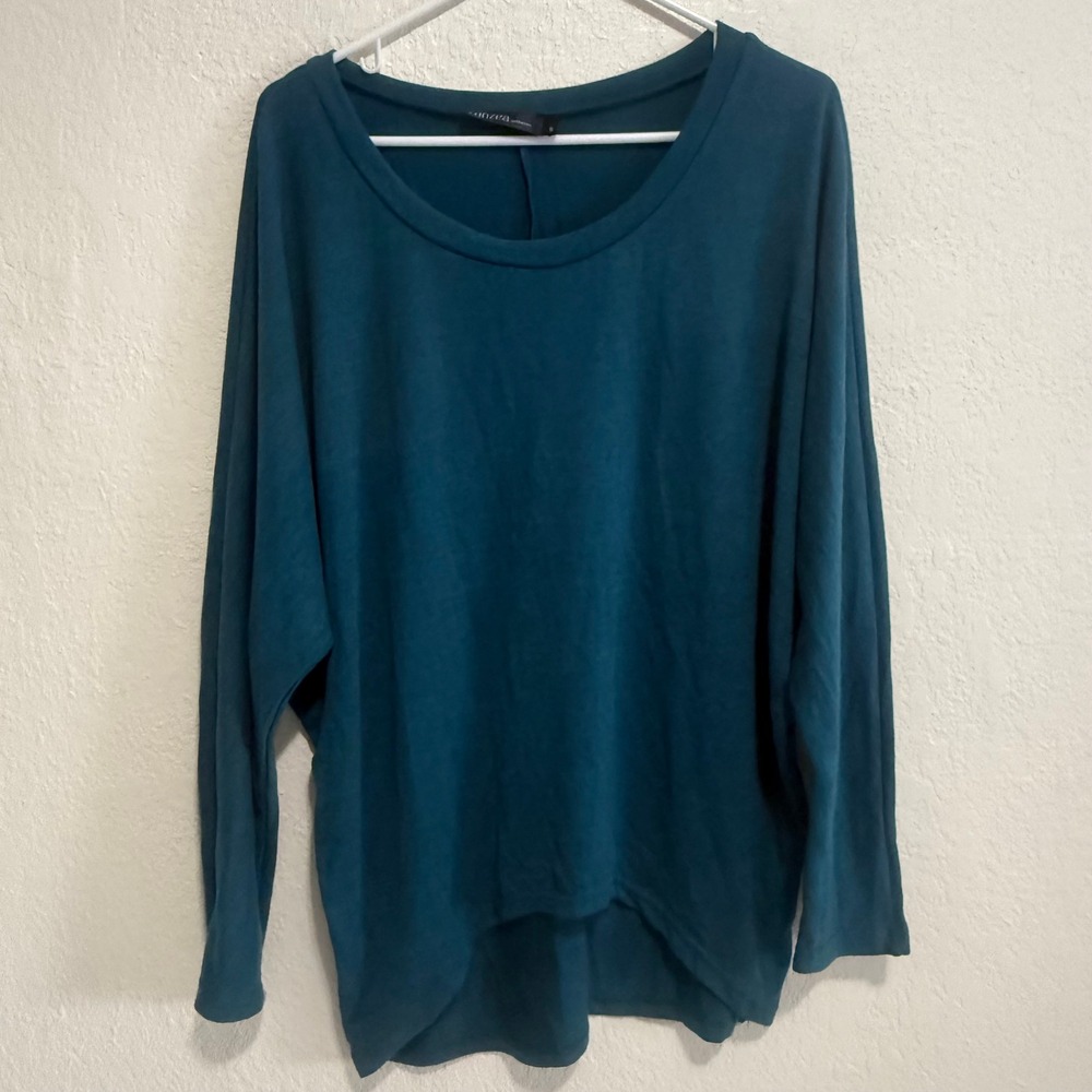 Zanzea Collection Teal Blue Relaxed Fit Dolman Sleeve Top Size S - Picture 2 of 9